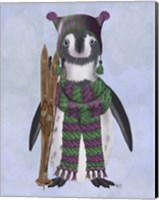 Penguin Skis Fine Art Print