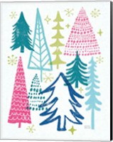 Merry Christmastime Trees Bright Fine Art Print