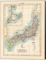 Map of Japan Fine Art Print