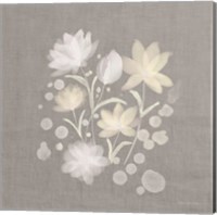 Flower Bunch on Linen II Fine Art Print