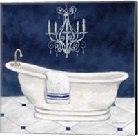 Navy Blue Bath I Fine Art Print