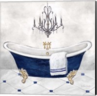 Navy Blue Bath II Fine Art Print