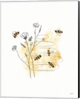 Bees and Botanicals I Fine Art Print
