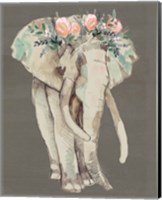 Flower Crown Elephant I Fine Art Print