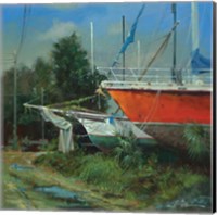 Boat Yard on Riberia Street Fine Art Print