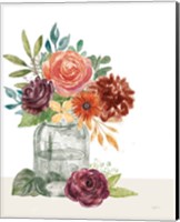 Flower Fest VI Green Jar Fine Art Print