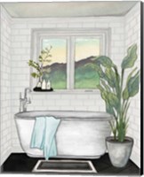 Modern Black and White Bath I Fine Art Print