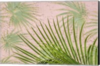 Areca Palm In Front Of Painter Palm Mural Fine Art Print