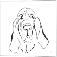Line Dog Bloodhound I Fine Art Print