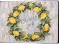 Choose Joy Lemon Wreath Fine Art Print