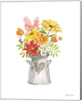 Farmhouse Floral VI White Fine Art Print