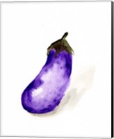 Veggie Sketch plain VII-Eggplant Fine Art Print