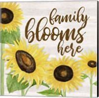 Fall Sunflower Sentiment I-Family Fine Art Print