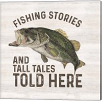 Less Talk More Fishing I-Tall Tales Fine Art Print