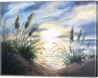 Coastal Sunrise Oil Painting square Fine Art Print