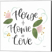 Home Sweet Home III Green Fine Art Print