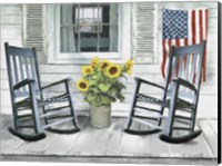 All American Seaside Porch Fine Art Print