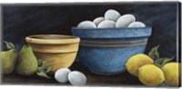 Blue Bowl with Eggs Fine Art Print