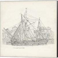 Antique Ship Sketch X Fine Art Print