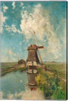 A Windmill on a Polder Waterway, c. 1889 Fine Art Print