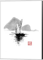 Boat On River Li Fine Art Print