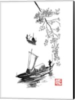 Fishermen On River Li Fine Art Print