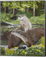 Two Otters Fine Art Print