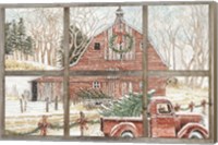 Christmas Barn View Fine Art Print