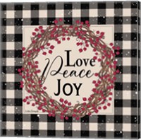 Love Peace Joy with Berries Fine Art Print