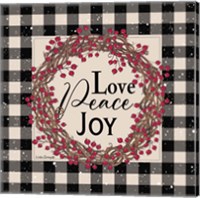 Love Peace Joy with Berries Fine Art Print