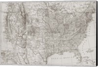 Natural US Map Fine Art Print