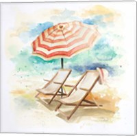 Umbrella On The Beach I Fine Art Print