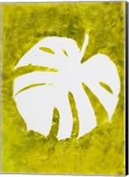 Tropical Leaf Stamp White Fine Art Print