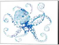 Azul Dotted Octopus I Fine Art Print