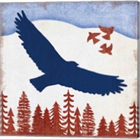 Patriotic Woodland Eagle Fine Art Print