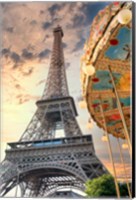 Eiffel Tower and Carousel I Fine Art Print