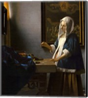Woman Holding a Balance, 1664 Fine Art Print