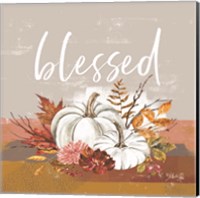 Blessed Pumpkin and Fall Flowers Fine Art Print