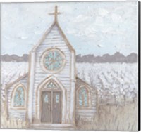 Farm Sketch Church Fine Art Print