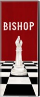 Rather be Playing Chess Pieces Red Panel IV-Bishop Fine Art Print