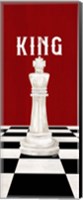 Rather be Playing Chess Pieces Red Panel V-King Fine Art Print