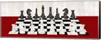 Rather be Playing Chess Board Panel Red Fine Art Print