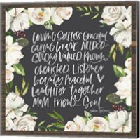 Mom Adjectives in Floral Fine Art Print