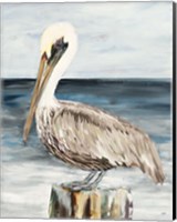 Muted Perched Pelican Fine Art Print