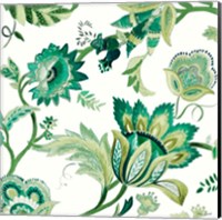 Green Capri Floral I Fine Art Print
