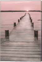 Pink Sunset at the Dock Fine Art Print