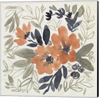 Sienna & Paynes Flowers I Fine Art Print