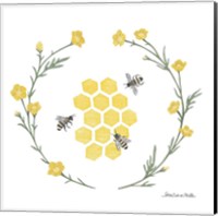 Happy to Bee Home III Yellow Fine Art Print