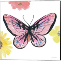 Beautiful Butterfly I Pink Fine Art Print