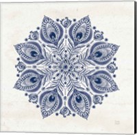 Bohemian Vibes VI Mandala Blue Fine Art Print